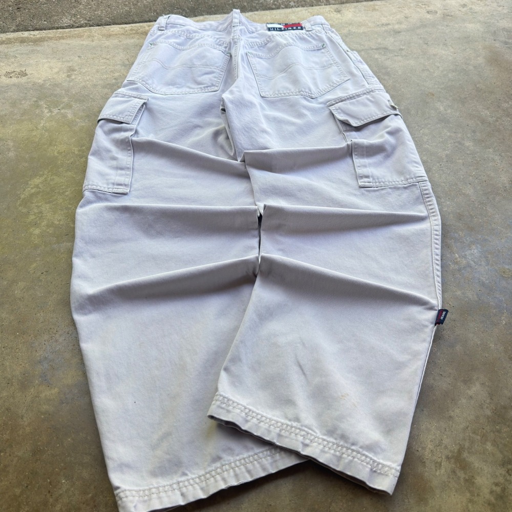 Vintage 90s Tommy Hilfiger Cargo Pants Workwear Gorpcore Grey 32x30 (j2)